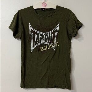 Tapout Green Fitted Short Sleeve T-Shirt Y2K